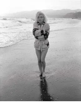 Lost in Thought, Santa Monica Beach, 1962 - Mounted