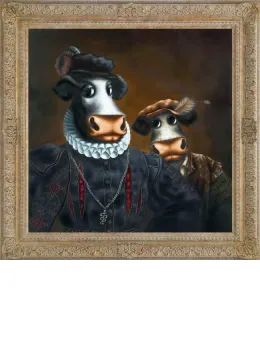 Black Udder And Bulldrick - Framed