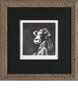 Study Of The Cow With The Pearl Earring - Framed