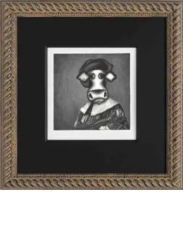 Study Of The Laughing Cowvalier - Framed