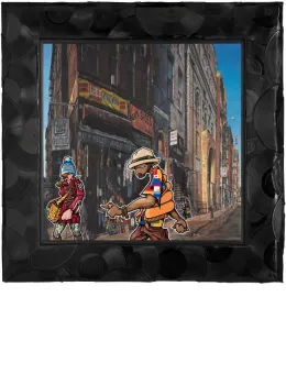 Scrawls New Peek - Canvas - Framed
