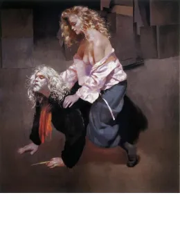 Painter With Lisa - Mounted