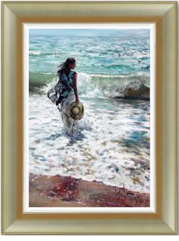 Wave Of Light - Gold Framed