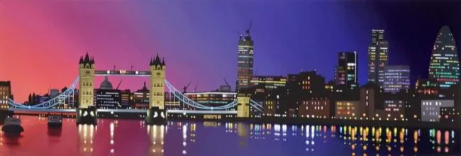 Nightfall Tower Bridge - Framed Nightfall Tower Bridge - Framed