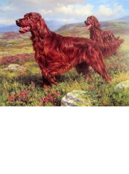 Irish Setters - Mounted