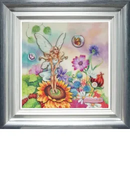 Tinker Bell - Silver-Blue Framed