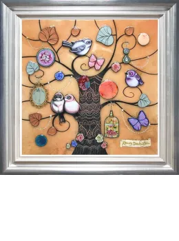 Little Lace Tree - Silver-Blue Framed