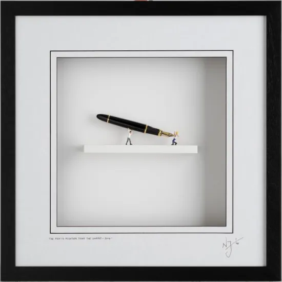 The Pen Is Mightier Than The Sword - Framed The Pen Is Mightier Than The Sword - Framed