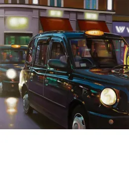 Soho Cab Ride - Box Canvas