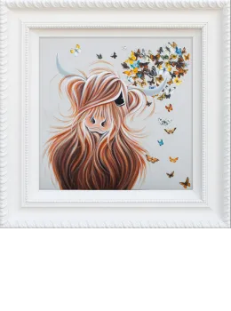 Moo's Fluttering Heart - Framed