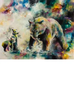 Devoted (Grizzly Bear Family) - Mounted