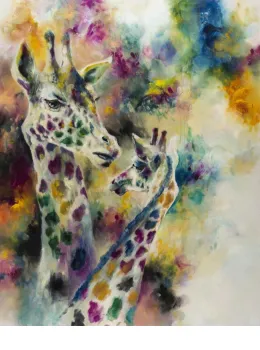 Gracile (Giraffes) - Canvas - Framed