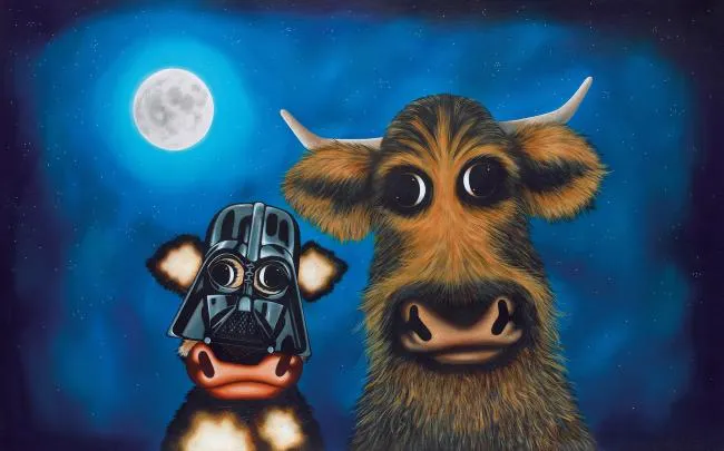 Calf Vader And Chewie The Cud - Box Canvas Calf Vader And Chewie The Cud - Box Canvas
