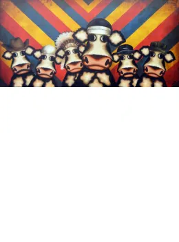 Party Animals - Original - Box Canvas