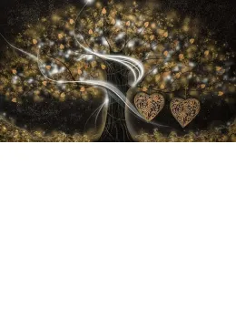 The Power Of Love Gold - Large - Black Framed