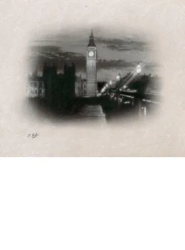 Study For London Skyline (Charcoal) - Original - Framed