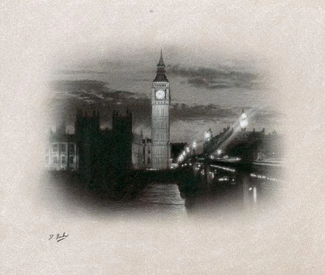 Study For London - Charcoal Original