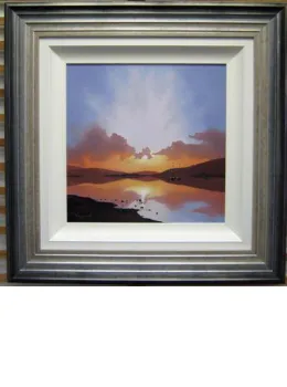 Lakeside Sunset - Original - Framed