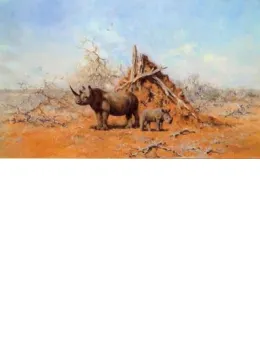 Tsavo Rhino - Mounted