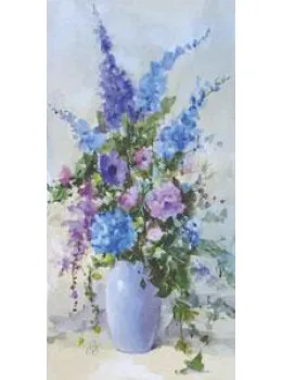 Summer Blooms (Blue) - Mounted