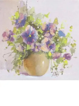 Pansies - Mounted