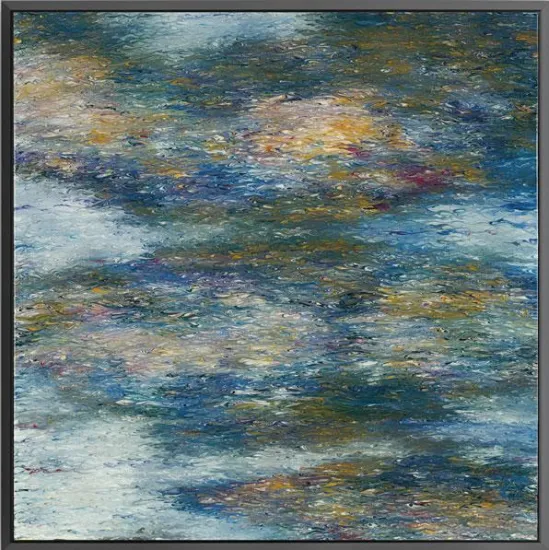 Winter Clouds Reflections - Framed Winter Clouds Reflections - Framed