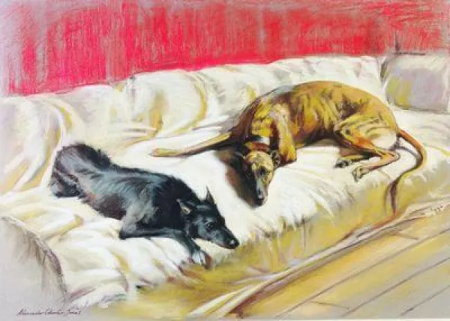 Father & Son (Lurchers) - Print