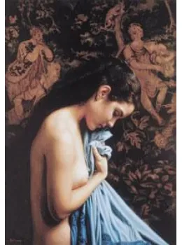 Blue Shawl - Mounted