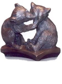 Brown Bear Cubs - Bronze Resin