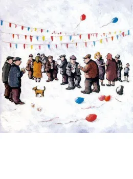 Street Party - White Frame - Framed