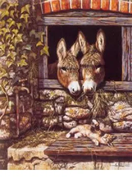 Kitten Capers - Donkeys - Print