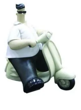 Boys And Their Toys - porcelain sculpture 