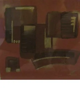 Brown & Gold Abstract - Mounted