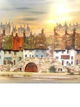 Bridge Cottages - Original - Framed