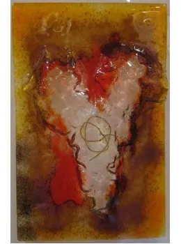 Contemplation IV (Fused Glass) - Framed