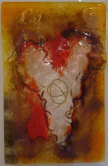 Contemplation IV (Fused Glass) - Framed