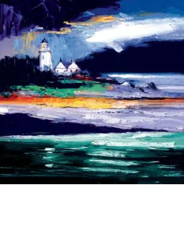 Wet Evening Ornsay Light, Skye - Mounted