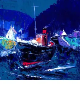 Tug On The Crinan Canal - Mounted