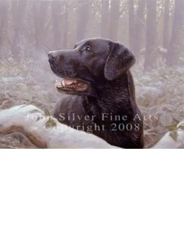 Black Labrador: Frozen Breath - Print