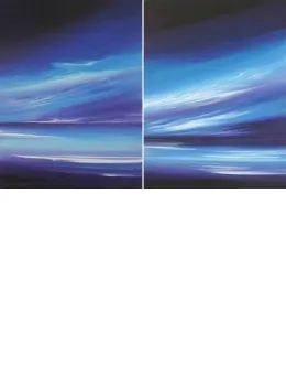 Indigo Skies I & II - Framed