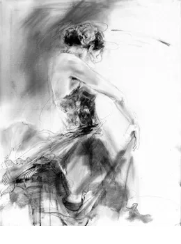 Pale Beauty II - Black And White - Mounted
