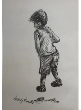 Watch Me Jump - Original Sketch - Framed