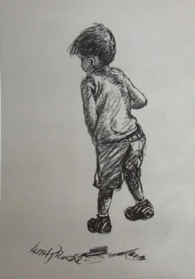 Watch Me Jump - Original Sketch - Framed Watch Me Jump - Original Sketch - Framed