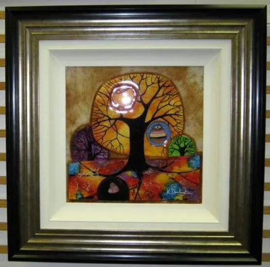 Living Tree - Original - Silver-Black Framed Living Tree - Original - Silver-Black Framed