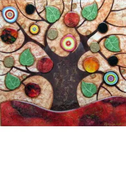 Tree Of Life - Square II - Original - Framed