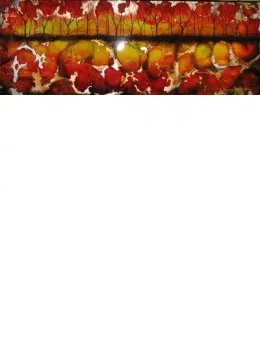 Red Abstract Tree - Landscape - Original - Black Framed