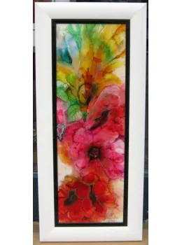 Floral Burst I - Original - Framed