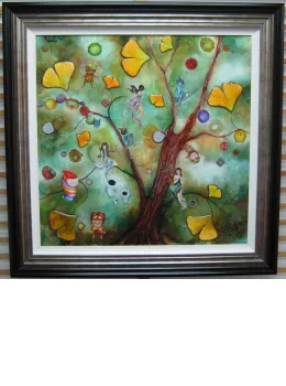 Enchanted Forest - Grey-black Framed