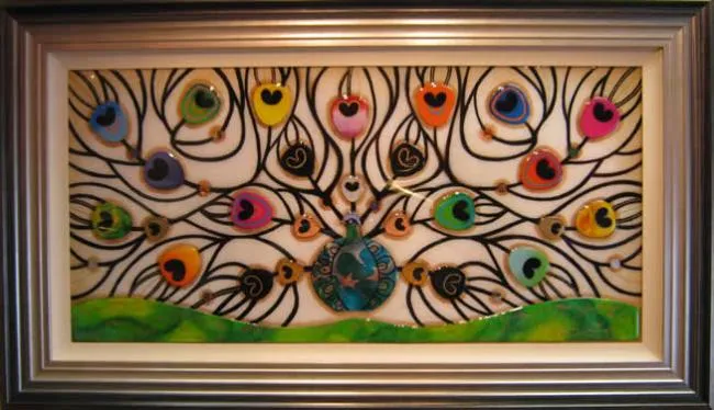 Peacock Splendour - Original - Framed Peacock Splendour - Original - Framed