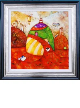 Over the Hill - Framed
